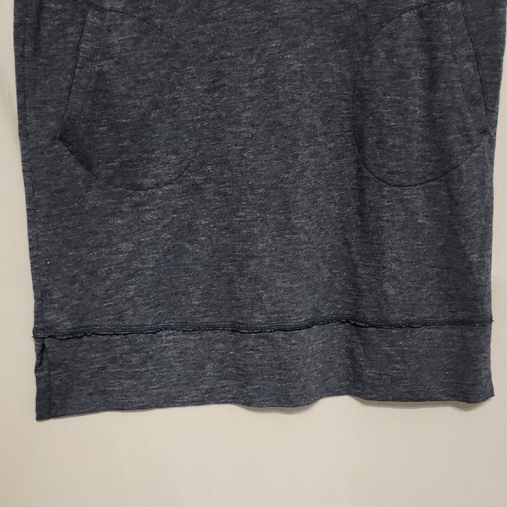 Chico's Blue Boxy Tunic Dress Short Sleeve Plus Size L Heathered Casual Pockets - Picture 5 of 12